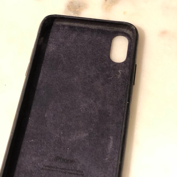 Dark purple leather Apple IPhone 10 Case - Picture 2 of 2